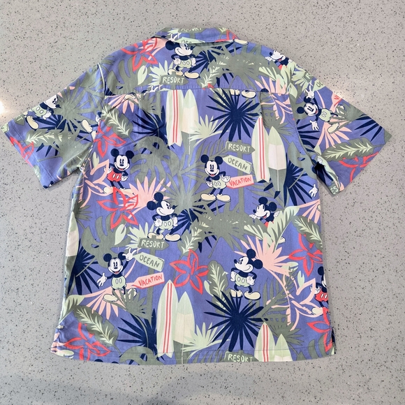 Disney Parks Mickey Mouse Hawaiian Button-Up Shirt - Picture 3 of 4